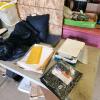 Office supplies, pillow, fuzzy blanket