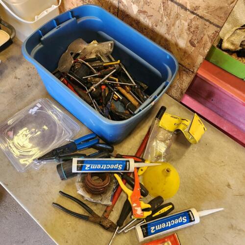 Assorted tools, etc.