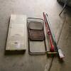 Scraper, unassembled desk, etc.