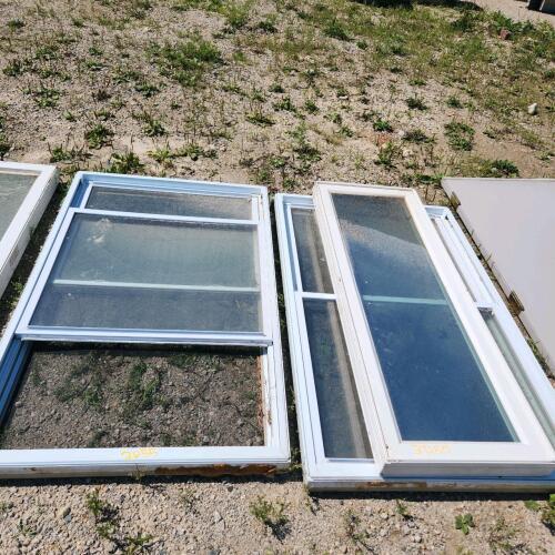 2- 5'x37", 1- 5'x22" Vinyl opening windows