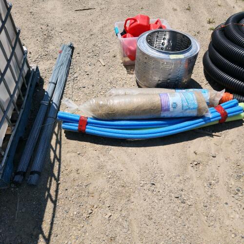 Pool floaties, burlap, gas cans, etc.