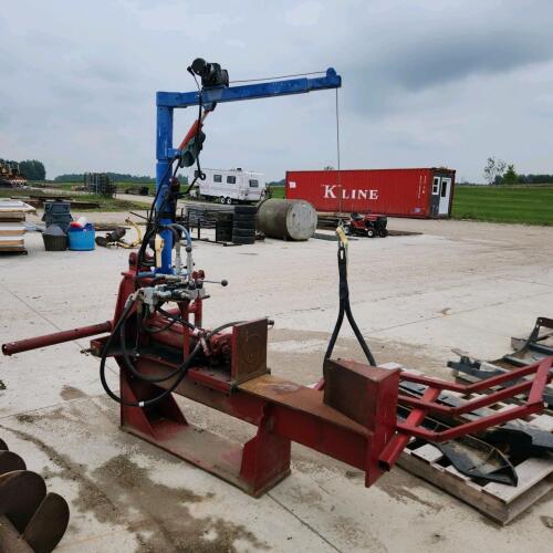 Heavy duty wood splitter w log lifting winch, 17" stroke