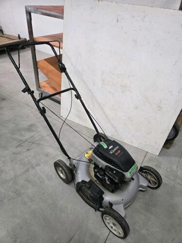 Running push mower