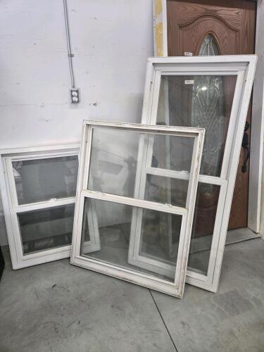 3 Vinyl opening windows 27"x62"H, 36"W 46"H, 27"W 37"H