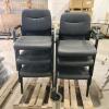 6 New Leather waiting room chairs