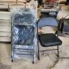 6 New leather seat folding chairs