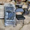 6 New leather seat folding chairs