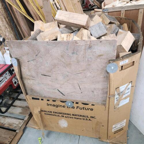 Crate & hardwood cut offs 44"W 45"L 45"H