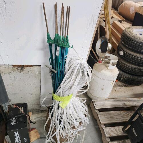 Electric fence & plastic stakes