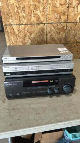 Kenwood receiver, Sony dvd & vhs player