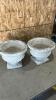 2 concrete planters