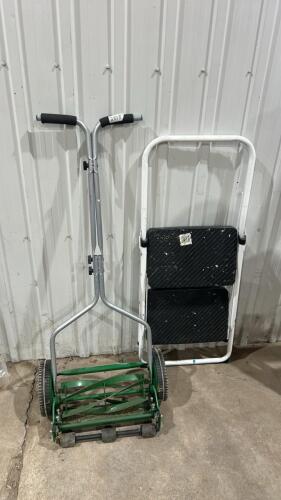 2 Step ladder, mower