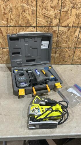 10.8V Brad nailer, Ryobi electric jigsaw