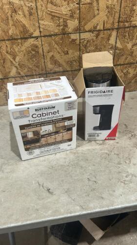 Cabinet staining kit, coffee maker