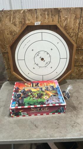 Crokinole board, board game