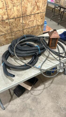 Vacuum hose, belts, candle holder