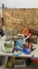 Booster cables, decorative plane, various hardware