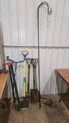 Plant hooks, gardening tools, etc