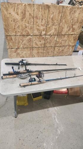 Various fishing poles