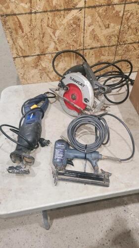 Sawzall, skilsaw, trim nailer