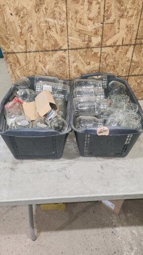 Various size Mason snap lid jars