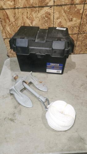 Battery box, 10lb boat anchor